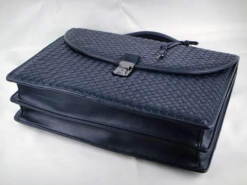 Bottega Veneta Men's briefcase 1021 dark blue